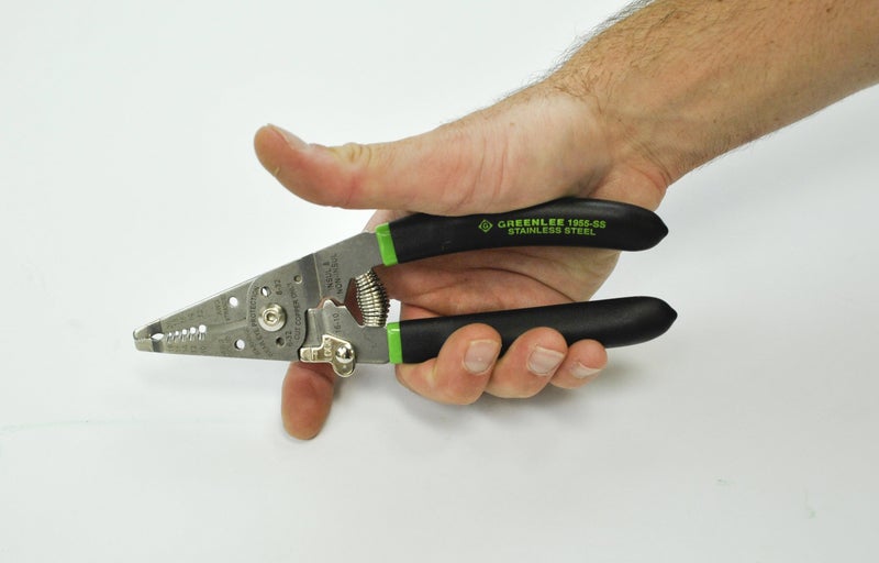 Greenlee 1956-SS Pro Stainless Wire Stripper, Cutter and Crimper Curve, 6-14AWG, 7.5-Inches - Image 4